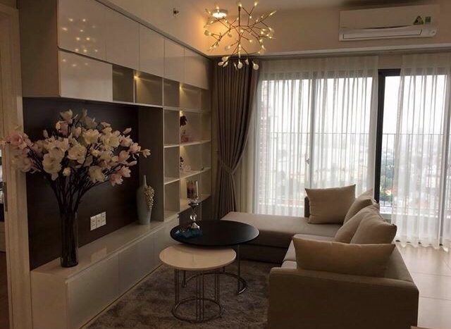 Masteri Thao Dien- 3Brs, Lovely apartment, full furniture, Balcony in livingroom.
