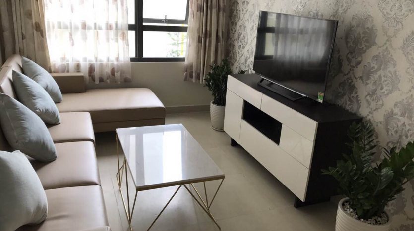 So cute apartment for rent with 2 beds, $750 per month, 74 sqm, Masteri Thao Dien