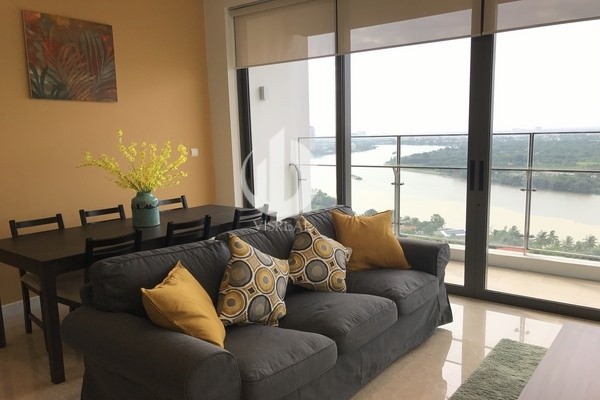 Nassim Thao Dien Apartment – Colorful furniture, 3bedrooms with river view.