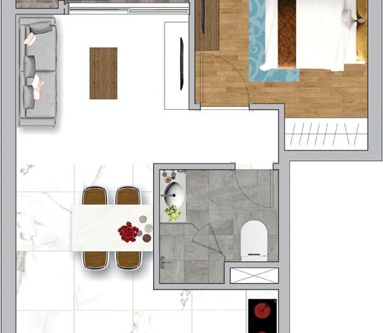 layout of apartment no2 White House Tower for rent