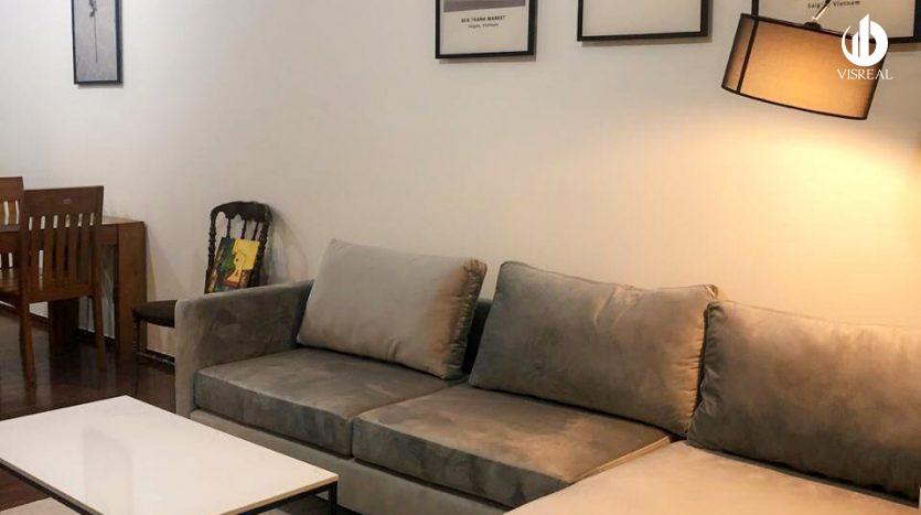 D'Edge Thao Dien apartment for rent, sofa and paintings