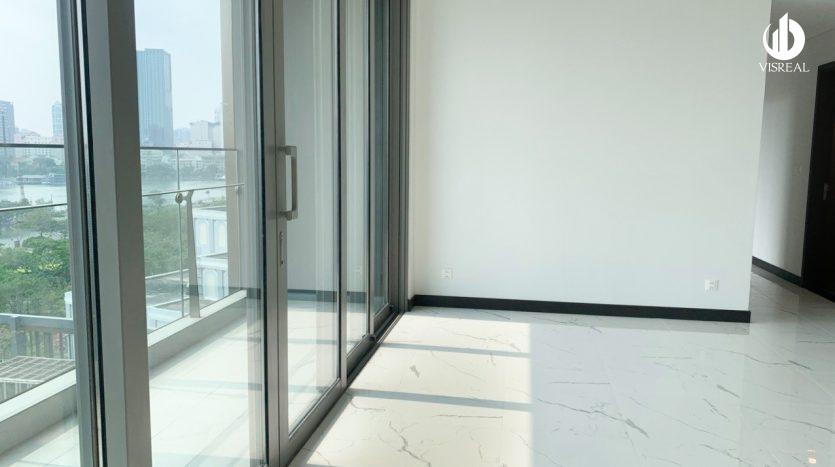 The glass door helps with receiving light and wind