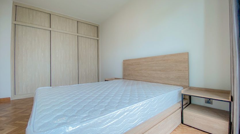 Bedroom with the wooden floor