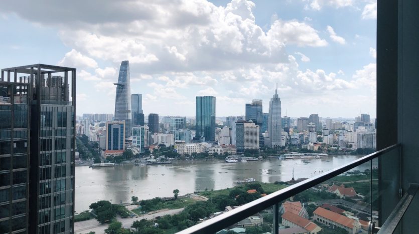 Peaceful view of the Saigon river
