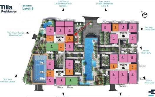 Layout of 1 bedroom apartment for sale in District 2