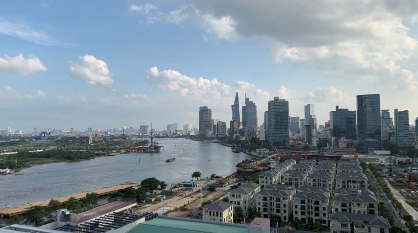 Vibrant view of Saigon River