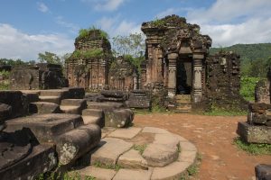 The My Son Sanctuary is historical site in Vietnam which remark architectural ensemble that developed over a period of ten centuries
