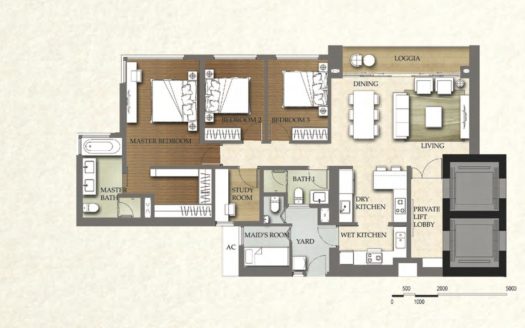 3 bedroom apartment for sale at Nassim – Fully furnished, modern furniture – photo 6