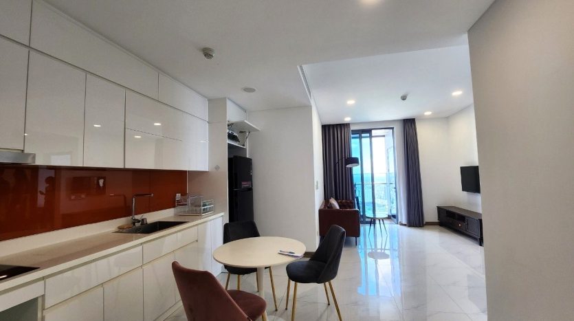 Open-concept layout of Sunwah Pearl apartment