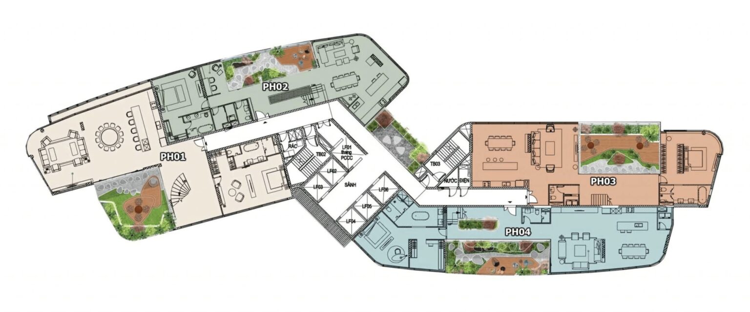 Penthouse layout of Thao Dien Green