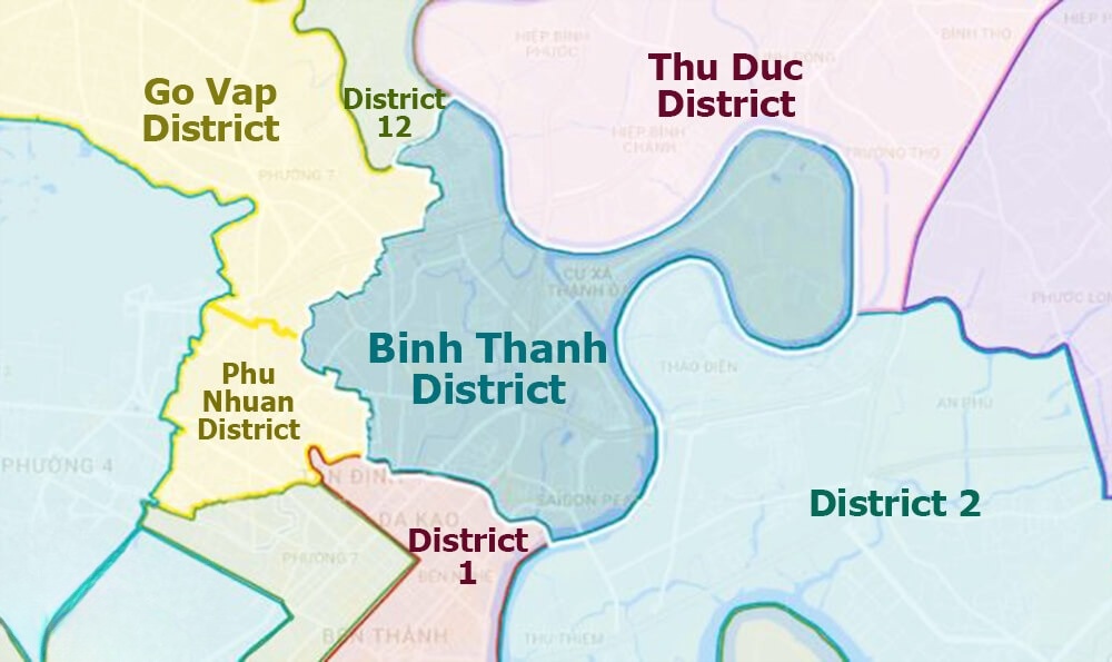 Map of Binh Thanh District