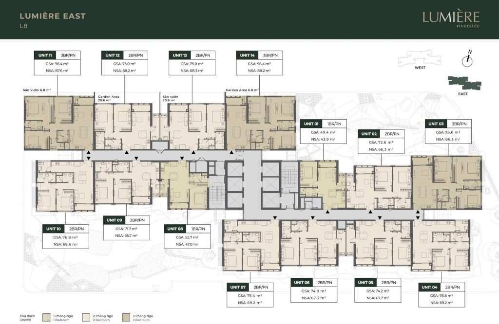 Masteri Lumiere Riverside Apartment layout