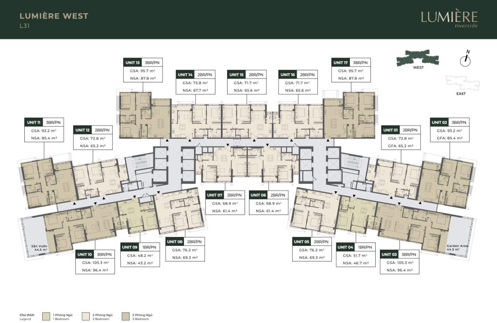 Masteri Lumiere Riverside apartment layout
