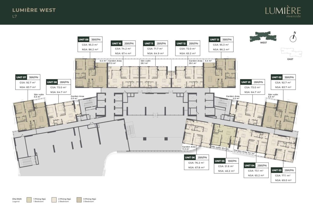 Masteri Lumiere Riverside apartment layout