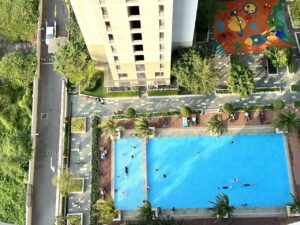 Pool view at T1 Masteri Thao Dien