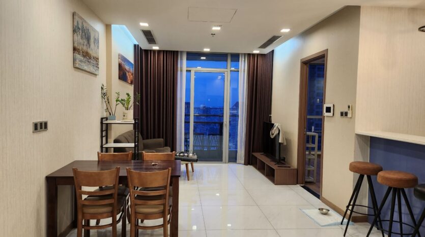 Vinhomes Central Park officetel 2 bedroom for rent with fully furnished, high floor