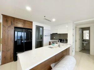 Open kitchen with advanced appliances
