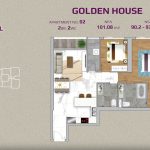 Golden House Sunwah Pearl 2 bedroom layout No.02
