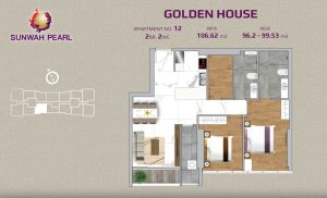 Golden House 2 bedroom layout No.12