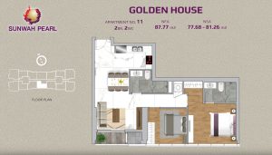 Golden House 2 bedroom layout No.11