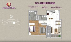 Golden House 2 bedroom layout No.10