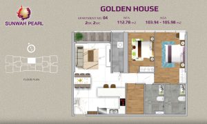 Golden House Sunwah Pearl 2 bedroom layout No.04