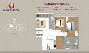 Golden House Sunwah Pearl 2 bedroom layout No.03