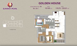 Golden House 3 bedroom layout No.14