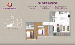 Silver House Sunwah Pearl 2 bedroom layout No.08