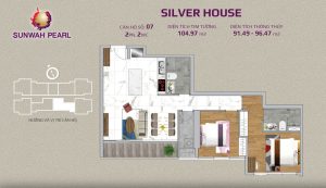 Silver House Sunwah Pearl 2 bedroom layout No.07