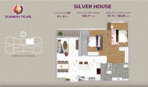 Silver House Sunwah Pearl 2 bedroom layout No.04