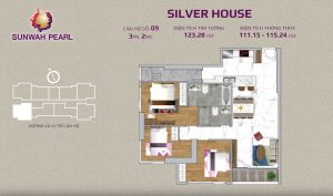 Silver House Sunwah Pearl 3 bedroom layout No.09