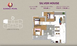 Silver House Sunwah Pearl 3 bedroom layout No.01