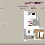 white house layout 1 bedroom apartment No.09