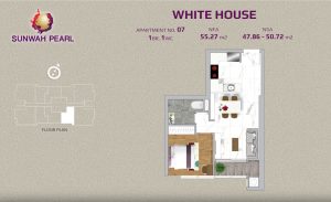 white house layout 1 bedroom apartment No.07