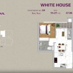white house layout 1 bedroom apartment No.04