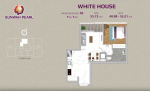 white house layout 1 bedroom apartment No.03