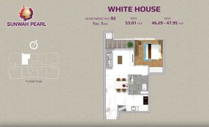 white house layout 1 bedroom apartment No.02