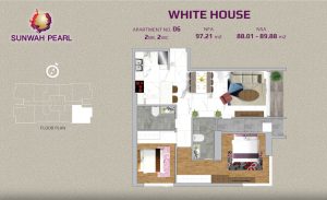 white house layout 2 bedroom apartment No.06