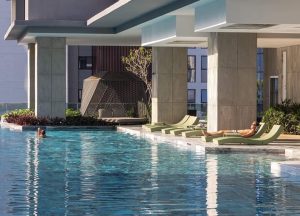 Swimming pool at crest metropole