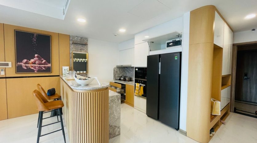 Open kitchen with modern appliances