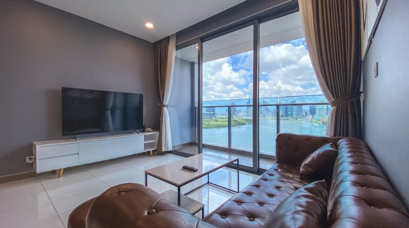 Best price 3 bedroom apartment for rent in Sunwah Pearl with river view