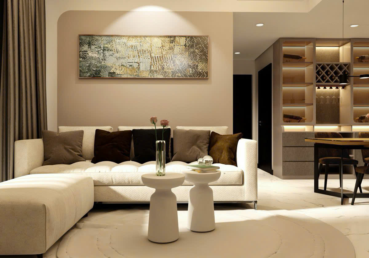 Luxury 2 bedroom for rent in Empire City - High floor, river view