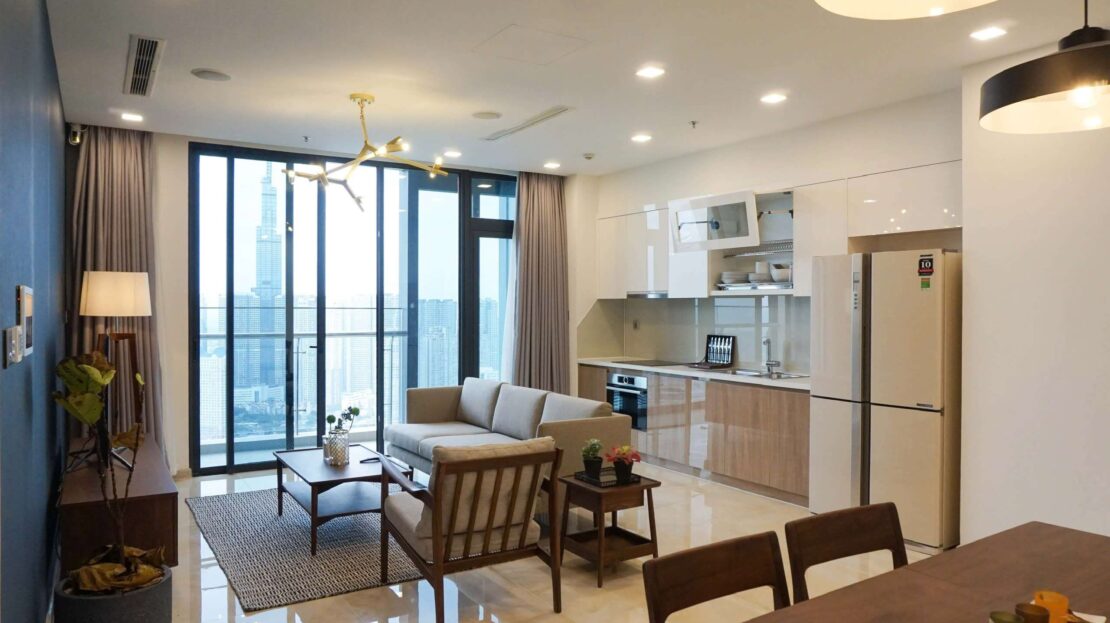 Vinhomes Golden River 3 bedrooms for Rent, curved corner layout