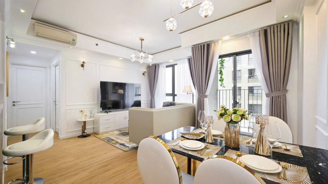 Masteri Thao Dien 2 bedroom rental - Elegant vibe in white tone
