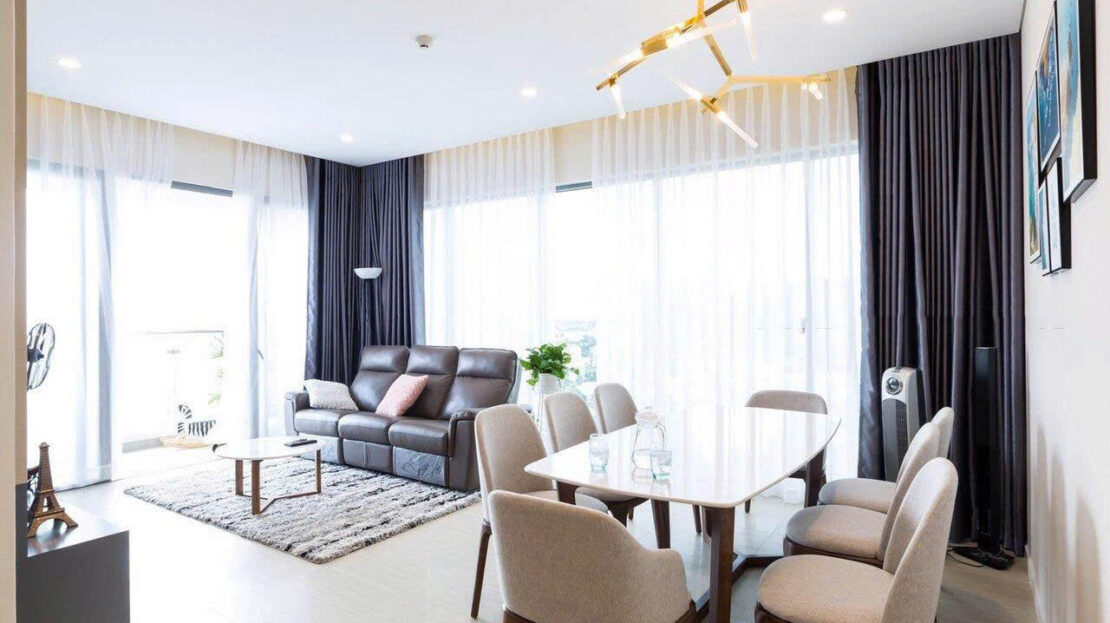 Furnished 3 bedroom apartment for rent in Diamond Island - Bright tone 117m2