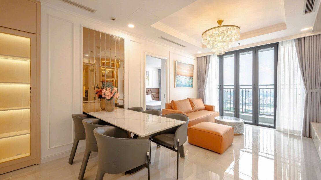 Luxury 3 bedrooms in Vinhomes Central Park for rent - High-quality furniture