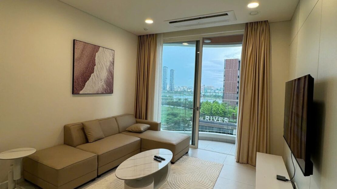 River view 2 bedroom rental in Zeit Thu Thiem - Modern interior