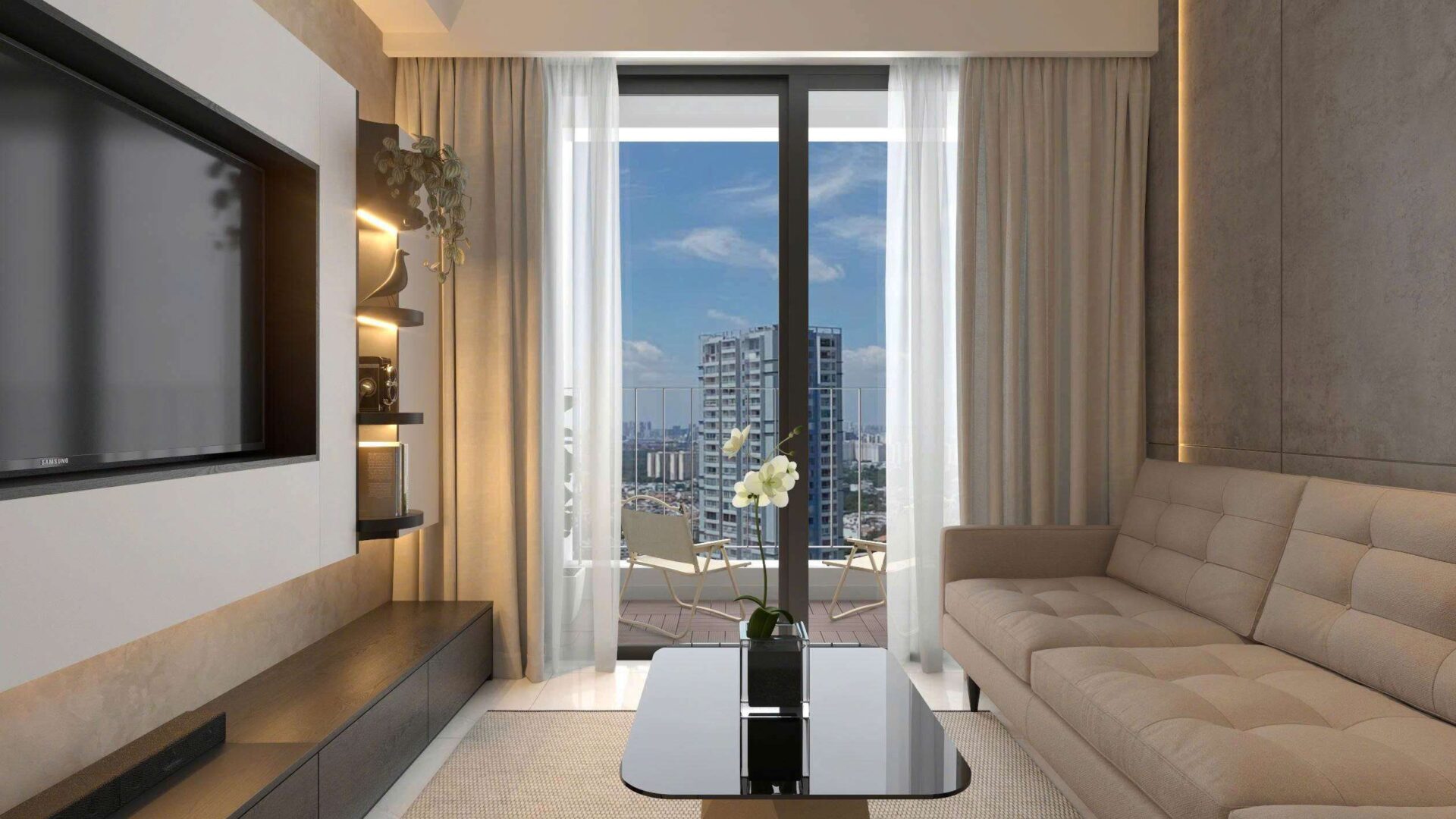 Designer Interior 2BR with Balcony for Rent, Masteri An Phu