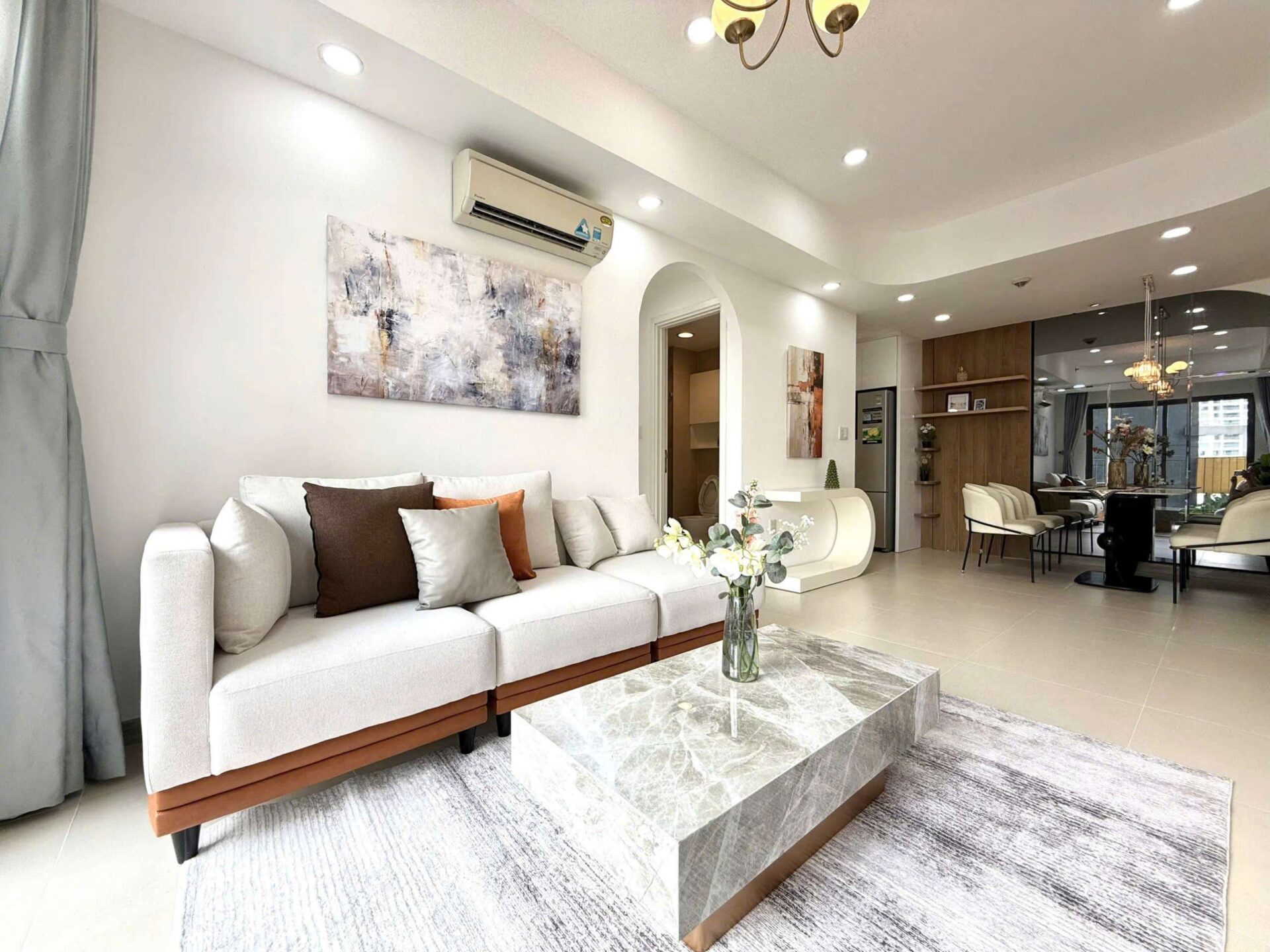 Masteri Thao Dien two bedroom for rent – Stylish furniture, bright living space